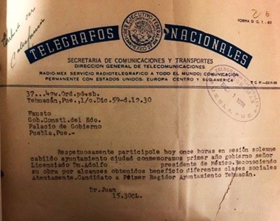 3 La transmisión expedita de los telegramas.jpg La transmisión expedita de los telegramas fue una de las prioridades de la Dirección General de Telecomunicaciones. https://www.facebook.com/photo/?fbid=865529903820615&set=a.512691242437818&locale=pt_BR