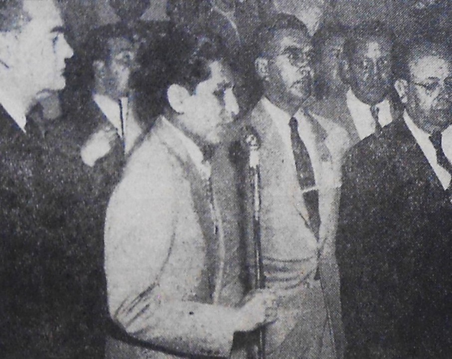 Fernando Rangel Leyva, joven telegrafista, resalta el esfuerzo propio y de sus compañeros durante la celebración del “Día del Telegrafista”. El Universal 15 de febrero de 1954.