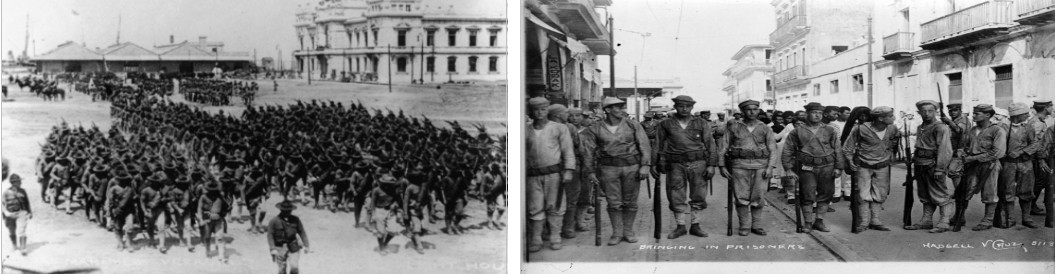 Consumada la ocupación, las autoridades militares norteamericanas izaron la bandera de su país en los edificios públicos, además de que ordenaron supervisar la administración del puerto y la recaudación de impuestos. Fotografías recuperadas de: Open Edition Journals.