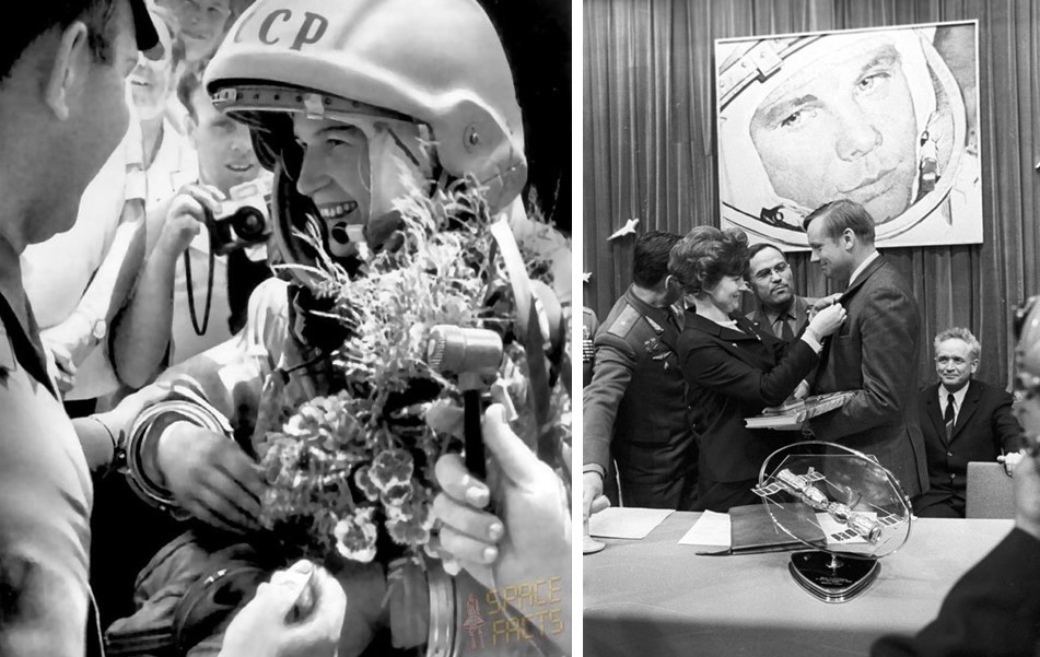 5 Bajo el sobrenombre de Chaika gaviota.jpg Bajo el sobrenombre de Chaika (gaviota), Valentina Tereshkova cambió la historia de la exploración espacial al ser la primera mujer en salir y regresar a la Tierra. Imágenes recuperadas de: Agencia Sputnik.