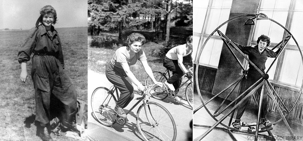 6 Nacida en 1937 graduada en Ingeniería Técnica Industrial Tereshkova .jpg Nacida en 1937 y graduada en Ingeniería Técnica Industrial, Tereshkova recibió instrucción y entrenamiento físico desde 1959 en la Fuerza Aérea Soviética. Imágenes recuperadas de: Science Fhoto Library.