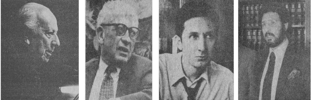 Alejandro Gómez Arias, Max Aub, Eduardo Lizalde y Fernando Curiel dirigieron en diferentes momentos, Radio Universidad, conservando su espíritu de difundir una cultura moderna, de vanguardia, crítica y plural. Fotos recuperadas de: Gaceta UNAM, junio de 1987.