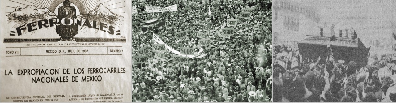 En 1937, México y el mundo vivieron conflictos de orden bélico, político y social como los embates del fascismo, el preludio de otra gran guerra y las protestas de trabajadores en sectores estratégicos de la economía (petróleo) y los transportes. Fotos recuperadas de: El Tiempo y su Memoria y Gaceta UNAM.