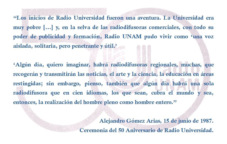 Radio UNAM una historia hecha por muchos mérito de todos.jpg Radio UNAM, “una historia hecha por muchos, mérito de todos”, Gaceta UNAM, 15 junio 1987.