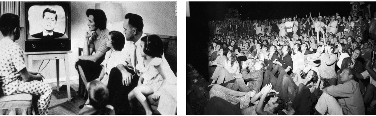 En septiembre de 1962 John F Kennedy pronunció un discurso.jpg En septiembre de 1962 John F. Kennedy pronunció un discurso donde afirmó que Estados Unidos llegaría a la Luna antes de que terminara la década. El presidente enfatizó que lograr ese objetivo sería de máxima prioridad nacional, además de ser un acto de fe y de visión, por tratarse de la aventura más peligrosa, arriesgada y titánica en la que el ser humano se hubiera embarcado jamás. Imágenes recuperadas de BBC News.