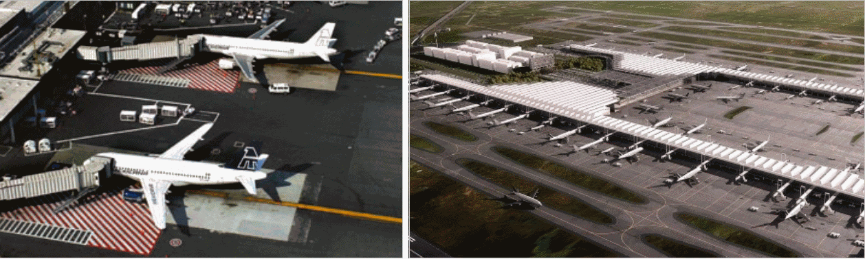 El desarrollo de la aviación nacional ha sido posible gracias al trabajo de la SCOP-SCT, hoy SICT, pues a lo largo de un siglo, la dependencia ha instrumentado programas dirigidos a construir, modernizar, conservar y ampliar el sistema y los servicios aeroportuarios en México. Imágenes recuperadas de: Vías Terrestres. 