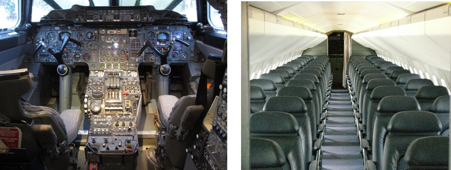 4 Cabina de mando e interior del estrecho fuselaje .jpg