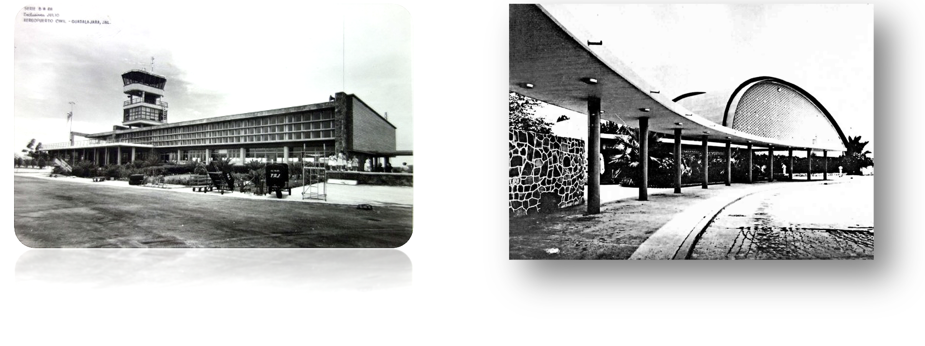 Los aeropuertos de Guadalajara y Acapulco fueron objeto también de diversas obras de conservación. mexicoenfotos.com/store/places/vintage/jalisco/guadalajara/8/MX15674744536217.html / https://www.museovirtualdeacapulco.com/