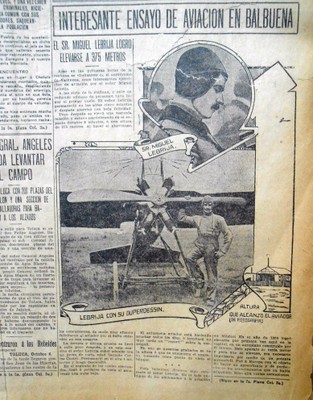 Manuel Lebrija y una crónica de sus ensayos en Balbuena. El Imparcial 1912.