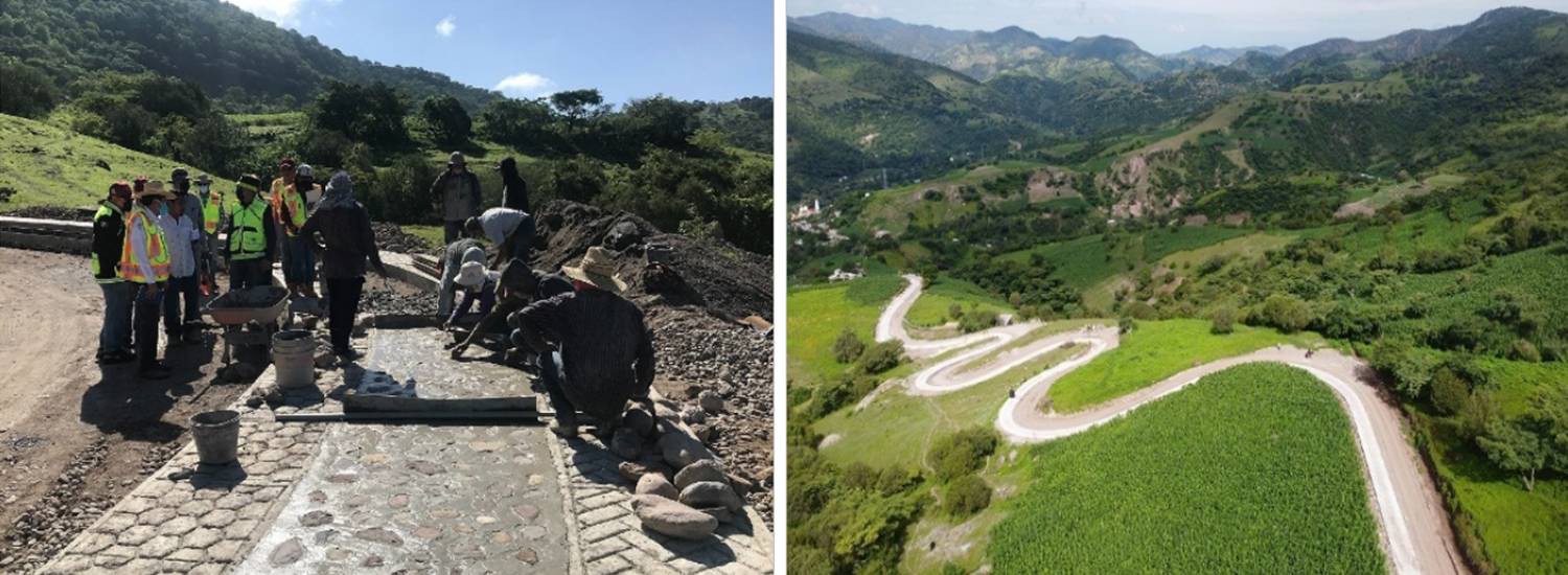 2 La multiplicación de caminos de mano.jpg La multiplicación de caminos de mano de obra artesanal forma parte de los programas prioritarios de la SICT, pues a través de ellos, comunidades, pueblos y regiones históricamente marginadas, como en el estado de Guerrero, acceden a servicios de comunicación, educación y cultura. Fotos: DGCS-SICT.
