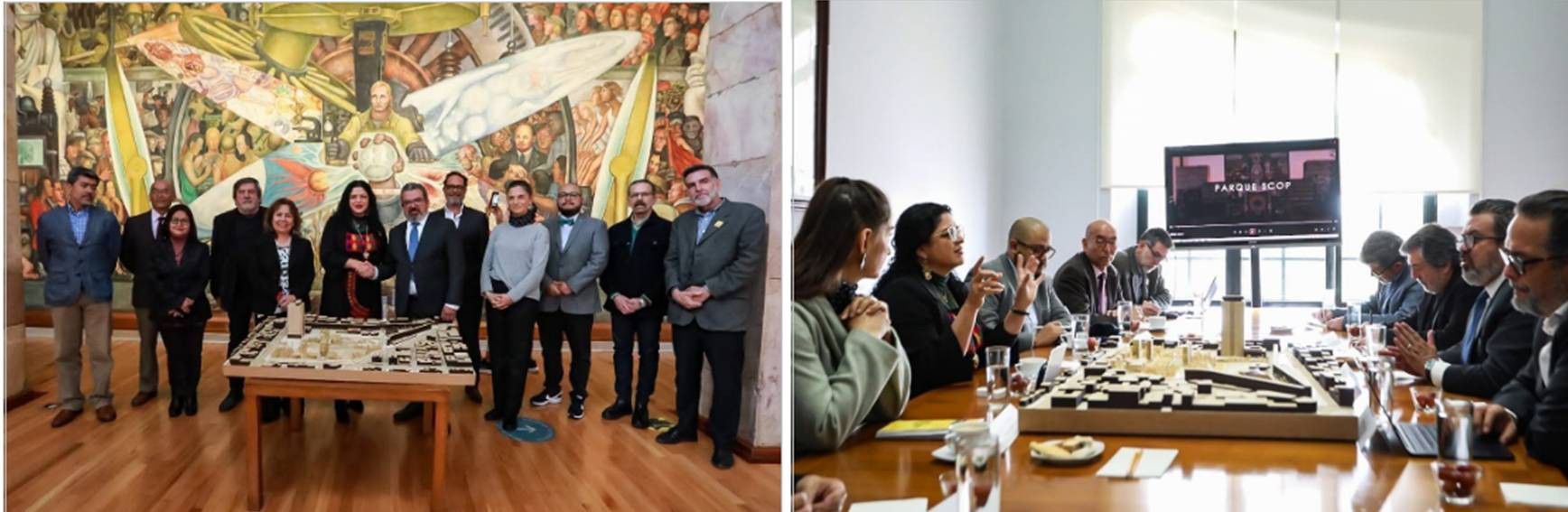 7 Recuperar el edificio que desde 1954.jpg Recuperar el edificio que desde 1954 fue la sede de la SCOP, ha convocado los esfuerzos de la Secretaría de Cultura y la SICT, para colaborar en el proyecto que rescate el sentido histórico, artístico y patrimonial del hermoso inmueble dañado por los sismos de 1985 y 2017. Fotos: DGCS-SICT.