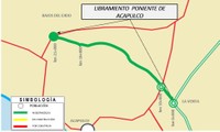 Mapa que muestra el trazo del Libramiento Poniente de Acapulco en su primera etapa.jpg