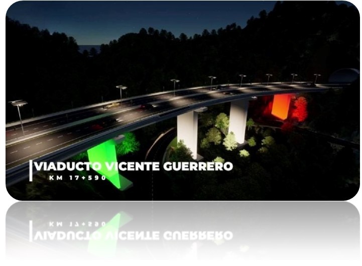 2 El Viaducto Vicente Guerrero.jpg El Viaducto Vicente Guerrero de la autopista Real del Monte-Huasca de Ocampo hará más cómoda y rápida la comunicación entre estos pueblos mágicos.https://www.milenio.com/politica/comunidad/nueva-carretera-real-del-monte-huasca-asi-seran-los-viaductos