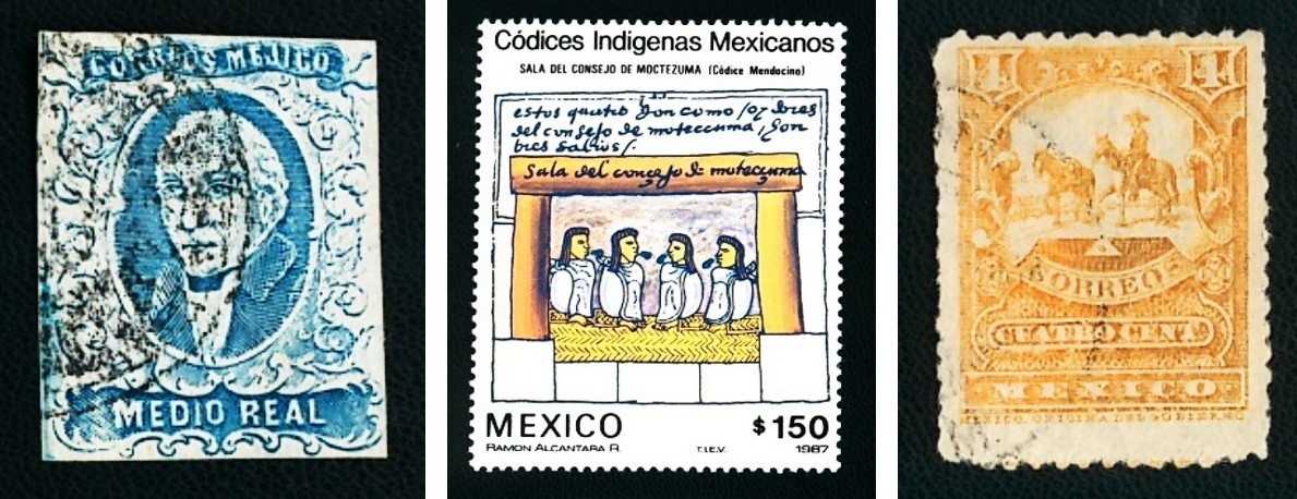 Diversos timbres postales, conmemorativos y permanentes, caracterizan el Acervo filatélico del Museo Palacio Postal. SEPOMEX.