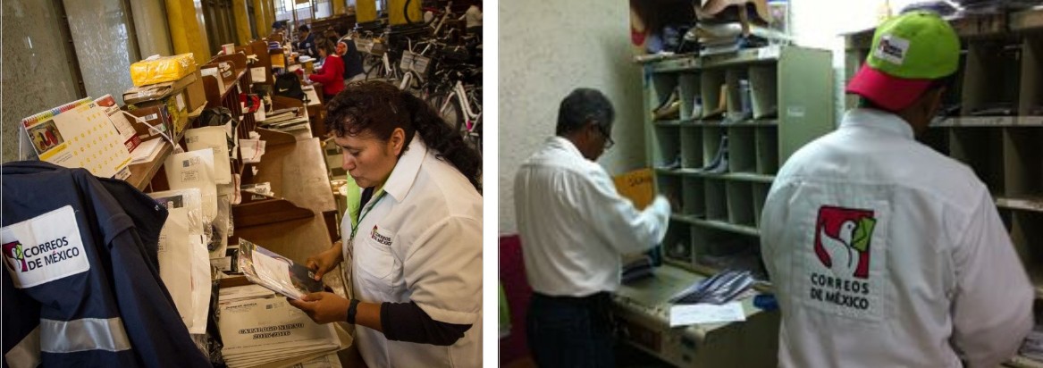 El servicio postal mexicano se ha transformado en todas las épocas, con el fin de responder a las necesidades y a la demanda de los usuarios mexicanos. Fotos recuperadas de: Correos de México.