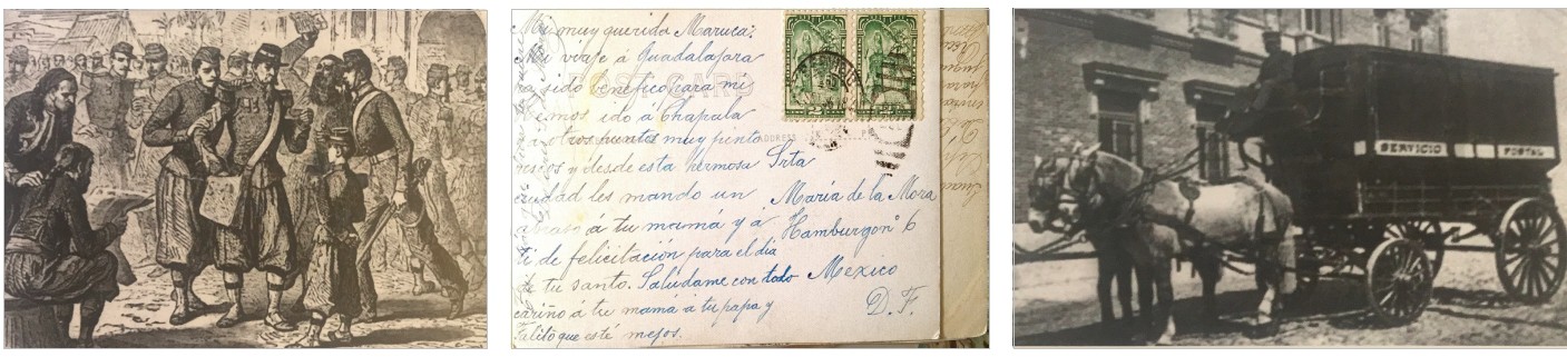 En el siglo XIX, el correo evitó que, durante los años de invasiones y guerras, México quedara incomunicado. Fotos recuperadas del libro: El Correo.