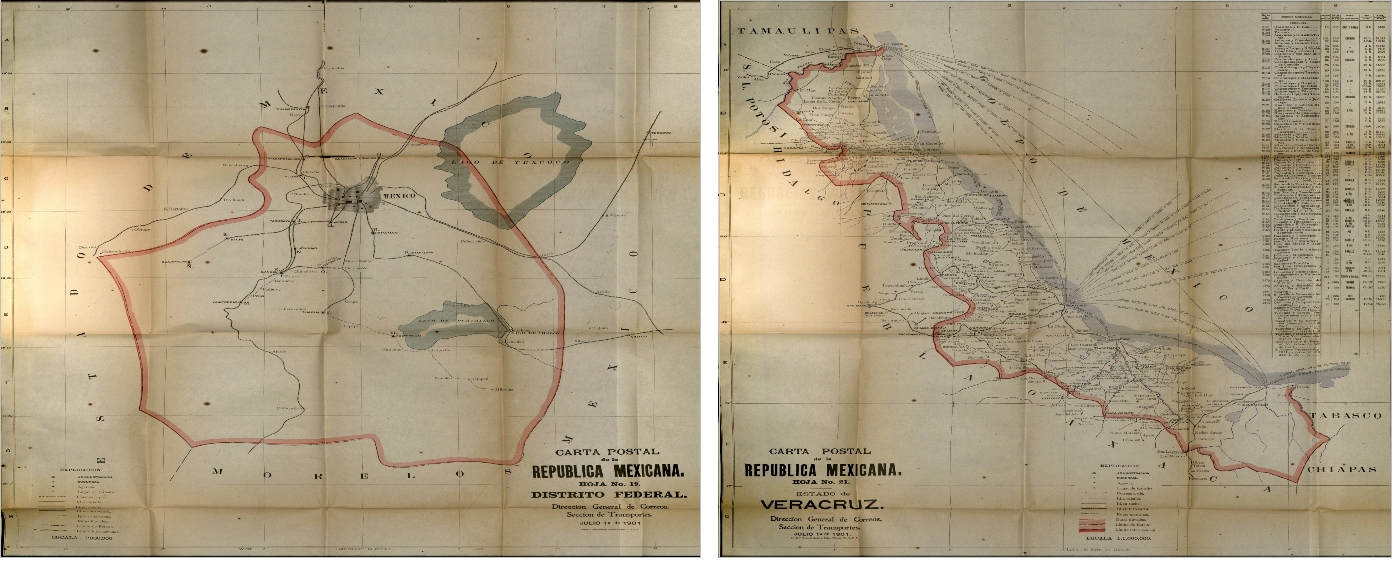 Las Cartas Postales de la Republica Mexicana registraron informacion sobre la ubicacion.jpg