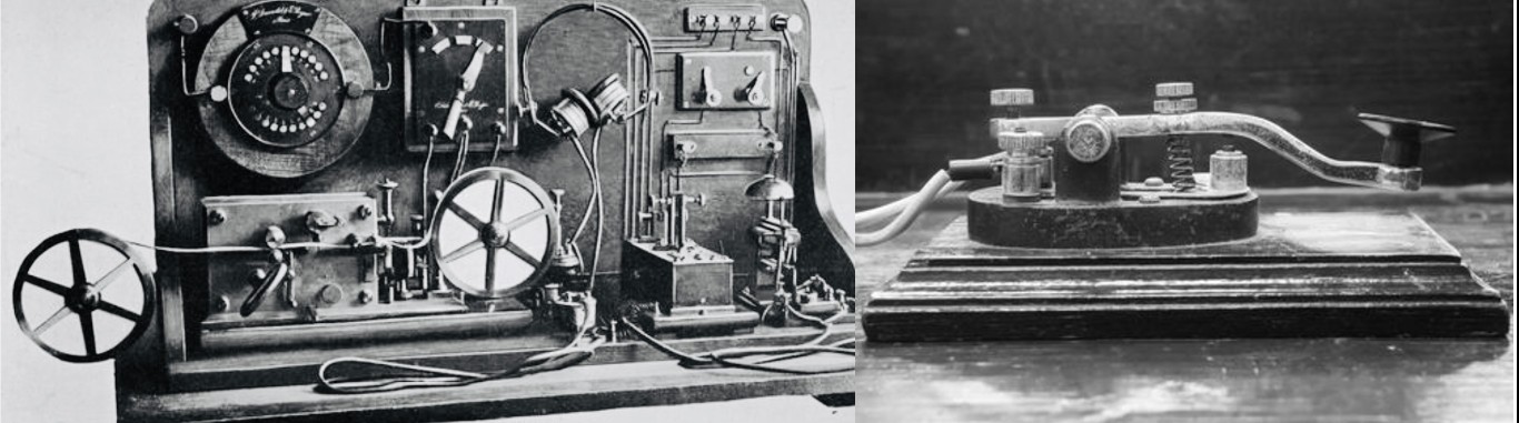 LOSEQU~1.JPG Los equipos y aparatos usados por los telegrafistas en 1914, por sus dimensiones y portabilidad, permitieron a sus operarios, trasladarlos con relativa facilidad a cualquier frente donde se necesitara la transmisión telegráfica.