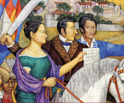 La SICT se une al Día Naranja, por la igualdad y no violencia de género presentando en El Mirador a Leona Vicario, mujer que contribuyó a la lucha por la Independencia de México.