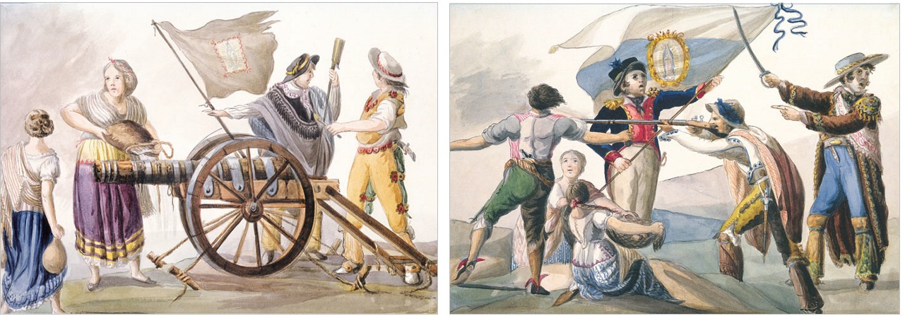 las mujeres en la guerra.jpg Las mujeres en la guerra de Independencia participaron en labores como el envío clandestino de correo, contrabando de armas, espionaje, conspiración y conducción de tropas, además de que proveyeron a los insurgentes de alimentos, ropas y recursos. Imágenes recuperadas de: Forjadoras de la Patria.