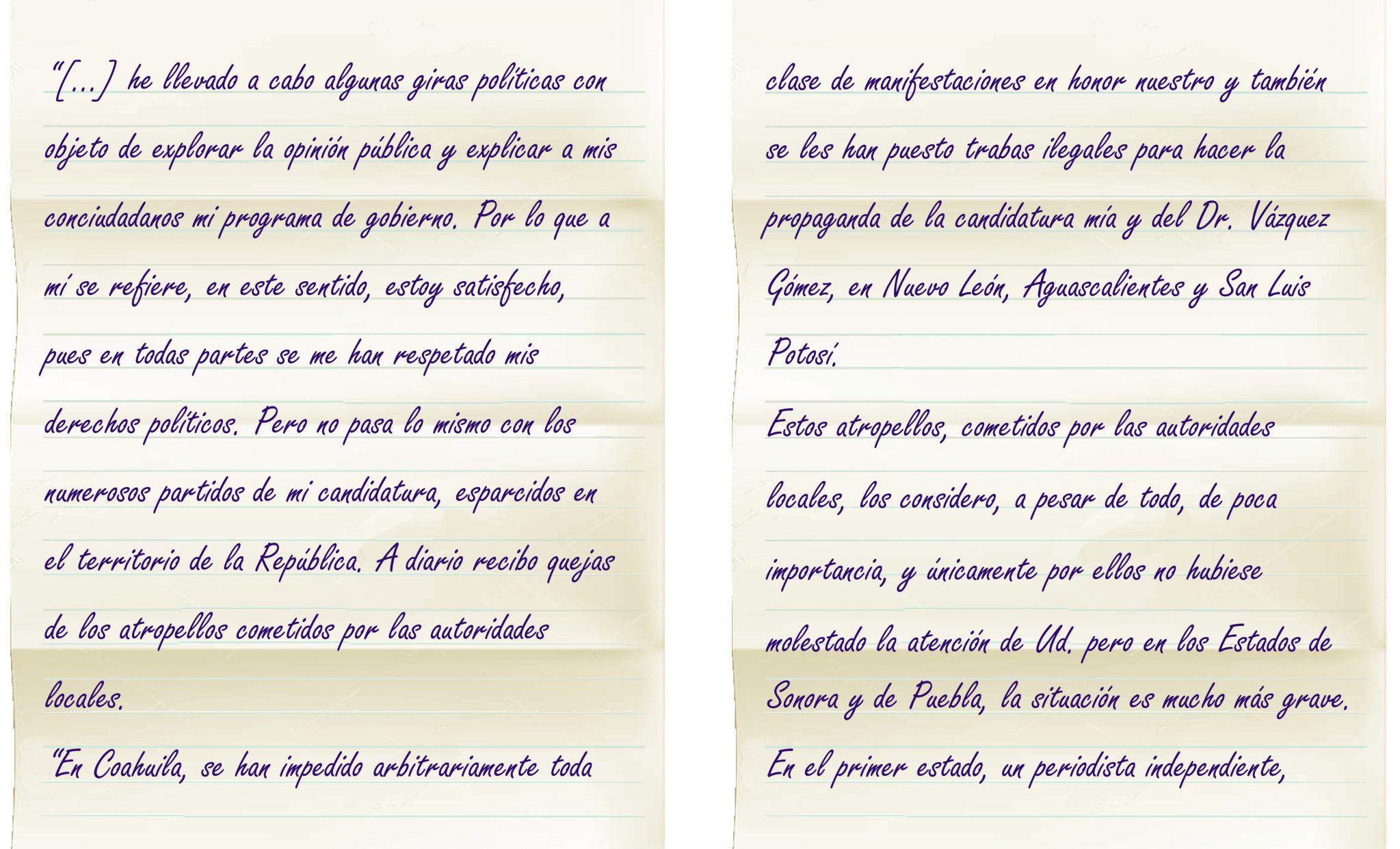 Carta de Francisco I. Madero