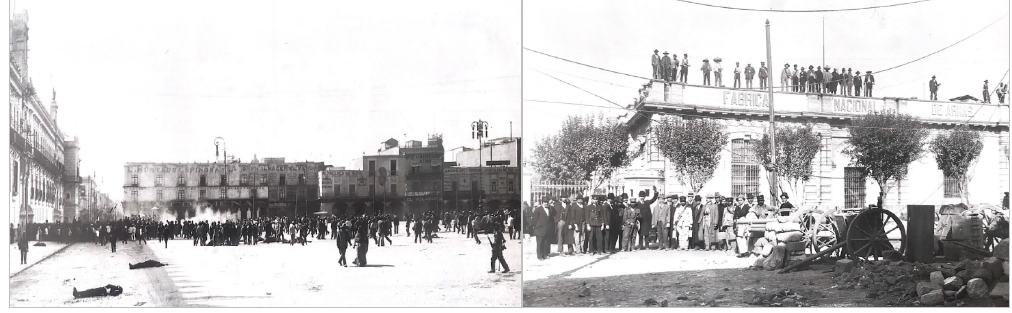 Febrero de 1913 marcó el inicio de la etapa más larga y cruenta de la Revolución mexicana.png Febrero de 1913 marcó el inicio de la etapa más larga y cruenta de la Revolución mexicana. Tras el golpe de Estado para derrocar al presidente Madero, los grupos revolucionarios comenzaron la lucha en todo el país. Fotos recuperadas del libro: Manuel Ramos. Fervores y epifanías en el México Moderno.