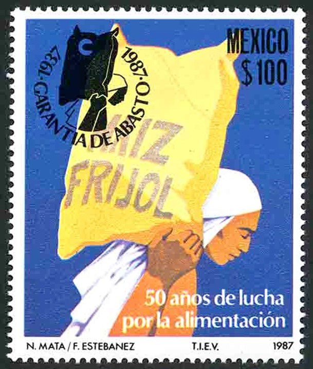 Con la presente estampilla el gobierno rindió homenaje al cumplir 50 años de regular el abasto de alimentos para la población. http://repositorio.fahho.mx/handle/123456789/39571