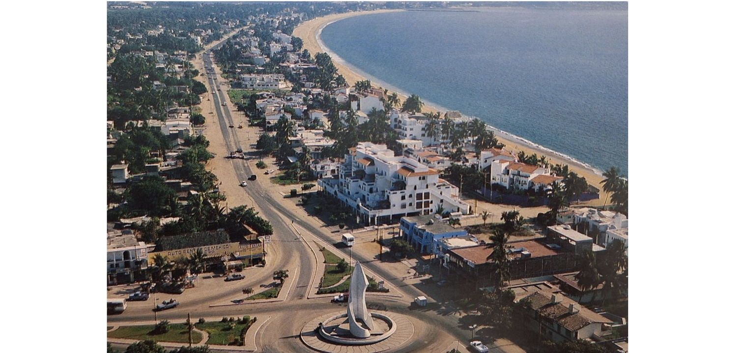 Carretera costera del Pacífico a su paso por el puerto de Manzanillo. Bernardo García Martínez, Las carreteras de México (1891-1991) […], p. 121