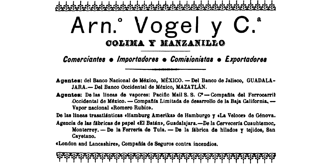 Para 1899, las líneas marítimas crecieron y dinamizaron el transporte por mar y tierra, así como el comercio nacional e internacional, revigorizando además comunicaciones como el correo y el telégrafo. Foto recuperada: Guía general descriptiva de la República Mexicana.