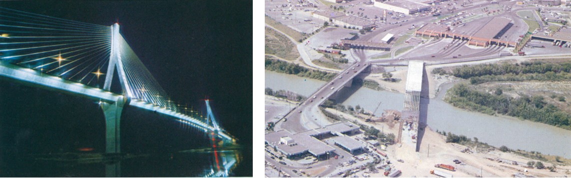 4 El puente Coatzacoalcos II.jpg El puente Coatzacoalcos II “Ingeniero Antonio Dovalí Jaime”, y el puente Internacional Reynosa II son un par de ejemplos notables de la ingeniería mexicana. Memorias SCT 1982-1988.