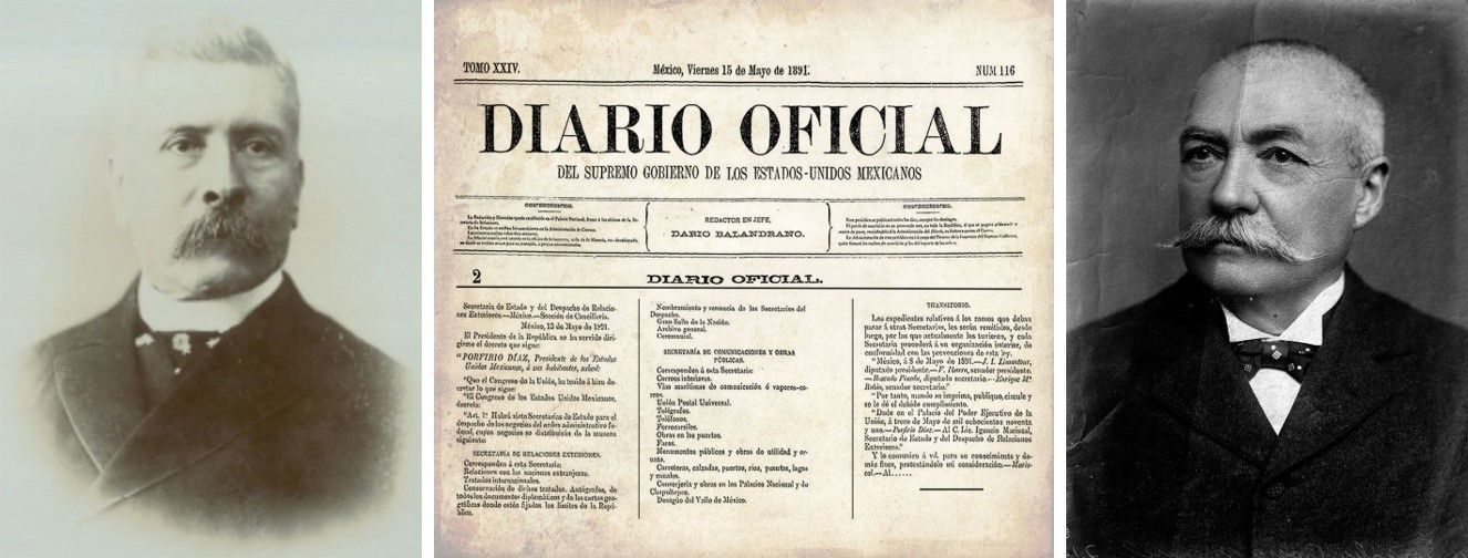 El presidente Porfirio Díaz decidió crear en 1891 una “séptima Secretaría de Estado” encargada del desarrollo de las comunicaciones y las obras públicas en México. Imágenes recuperadas de: El Tiempo y su Memoria.