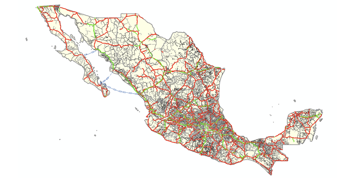La Red Nacional de Caminos, Documento técnico descriptivo del 2022, INEGI-SICT, p. 57