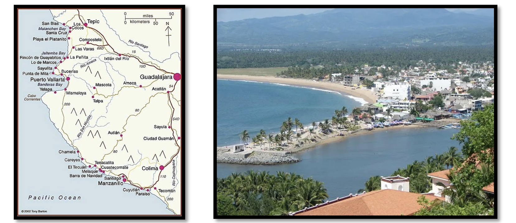JALISCO 1.png La carretera federal 80 fue clave para la economía y el turismo del sur de Jalisco. https://geo-mexico.com/?p=838 / https://visitandodestinos.wordpress.com/2015/04/23/recorriendo-pueblo-barra-de-navidad/