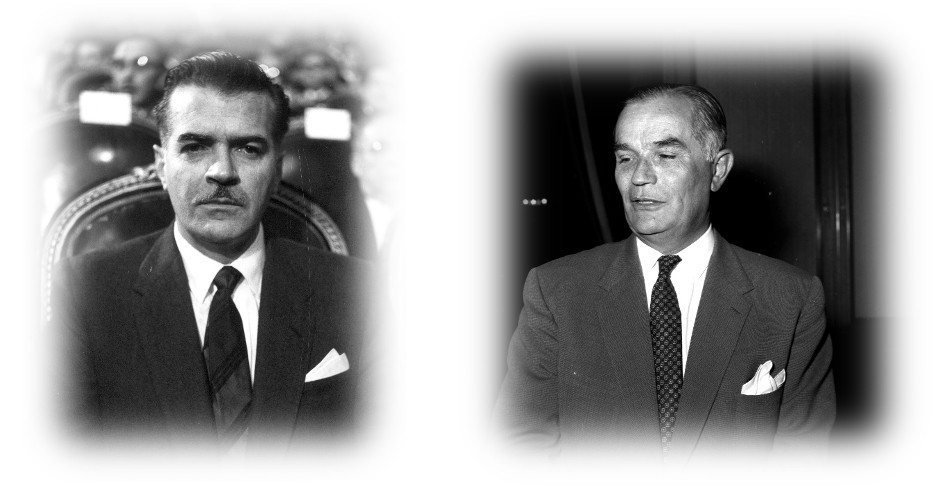 REESTRUCTURACION SCOP 02.jpg Javier Barros Sierra y Walter Cross Buchanan tomaron las riendas de las dos nuevas secretarías: Obras Públicas y Comunicaciones y Transportes al comenzar 1959. Reproducción autorizada del INAH.