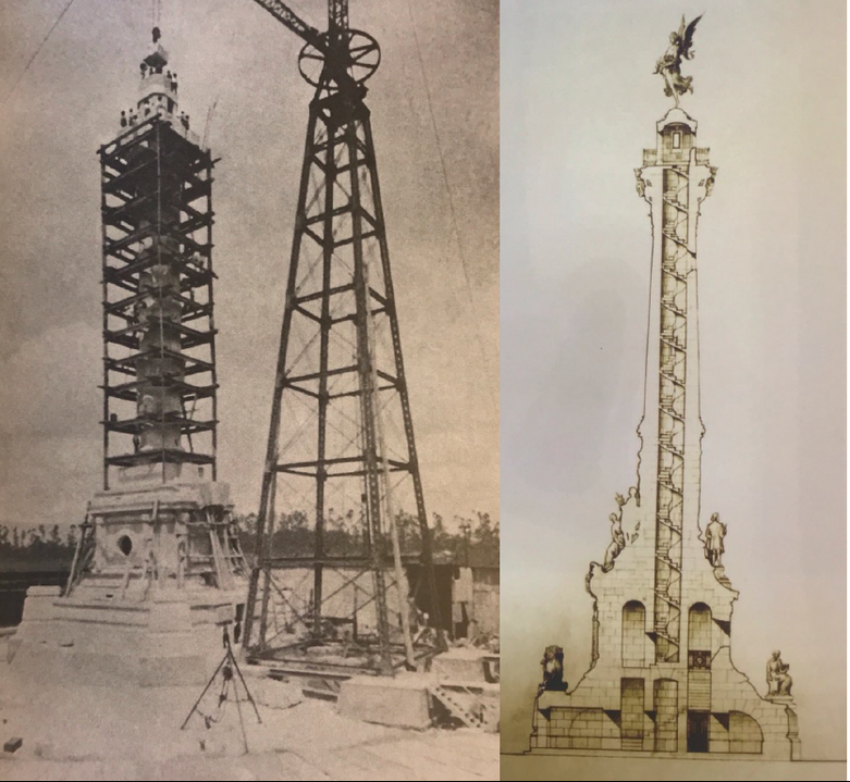 edificación de la Columna de la Independencia.png La edificación de la Columna de la Independencia entrañó enormes retos. Pero, Antonio Rivas Mercado entregó en menos de diez años, el monumento más emblemático de la libertad lograda por México. Foto tomada del libro: La Patria en el Paseo de la Reforma.