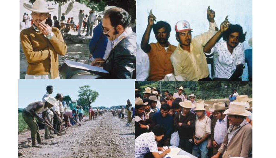 Durante los años críticos de la década de los ochenta.jpg Durante los años críticos de la década de los ochenta, la SCT se propuso construir kilómetros carreteros, comunicar poblaciones de entre 500 y 2 mil 500 habitantes, utilizar en cada una de sus obras los recursos más abundantes en cada región y, desde luego, contratar brazos y fuerza de trabajo local. Fotos recuperadas del libro: Evolución histórica de los caminos rurales y alimentadores en México.