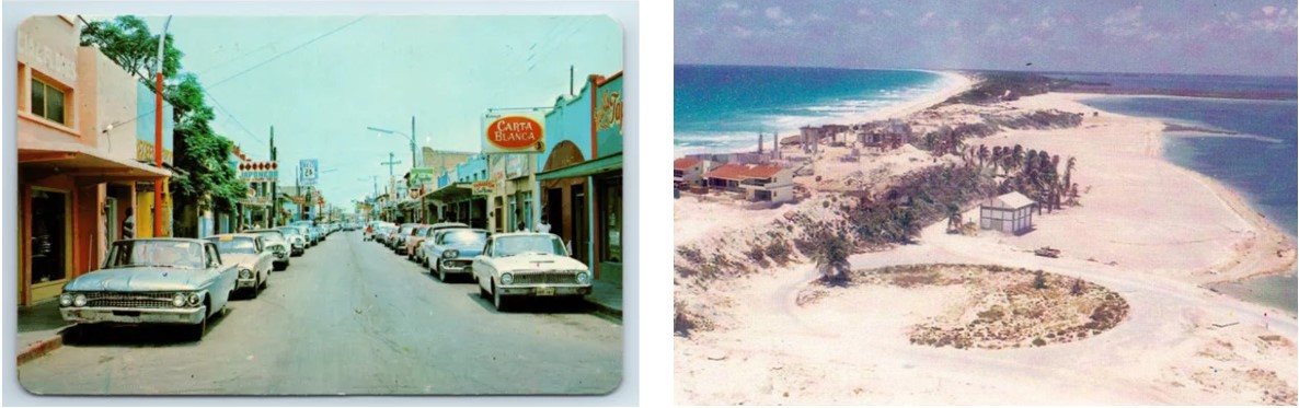 1 Ciudad Acuña Coahuila .jpg Ciudad Acuña, Coahuila y Puerto Juárez (futura Cancún) serían las poblaciones unidas mediante una muy extensa carretera en 1954. https://picclick.com/Carta-Blanca-Building-Villa-Acuna-Coahuila-Mexico-254796874798.html https://quintanaroohoy.com/quintanaroo/cancun/nacimiento-del-imperio-turistico/