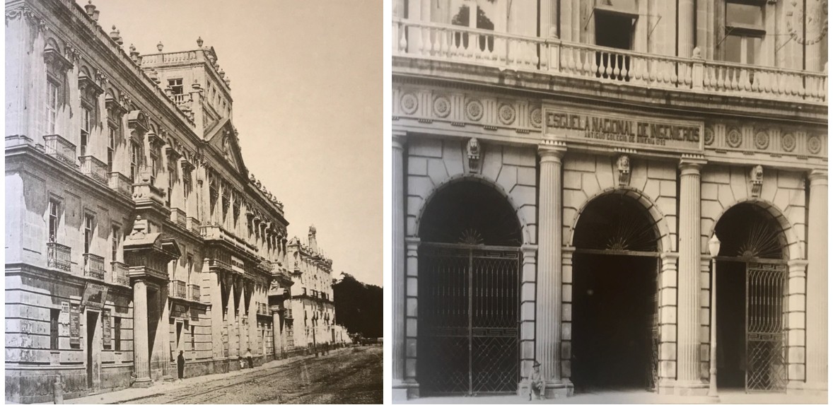 La formación de ingenieros fue esencial desde el siglo XVIII.jpg La formación de ingenieros fue esencial desde el siglo XVIII en la Nueva España, cuando se creó el Real Tribunal de Minería (1 de julio de 1776), el cual más tarde daría origen al Real Seminario de Minería, primer centro docente y de investigación regido con planes de estudio y obras especializadas en la disciplina. Fotos recuperadas del libro: 1910: La Universidad Nacional y el Barrio Universitario.