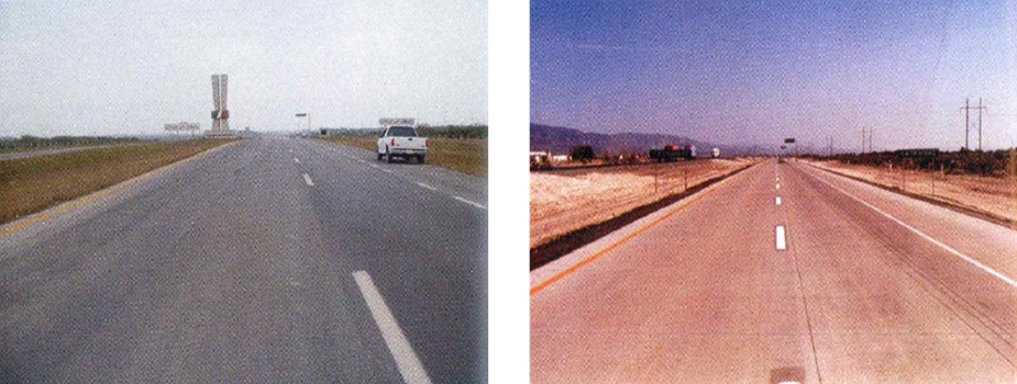 19 Autopista de cuota Cadereyta-Reynosa.jpg Autopista de cuota Cadereyta-Reynosa por ella circula el transporte de mercancías y productos del Pacífico al sureste de Estados Unidos. Tramo Matehuala-Puerto México del eje carretero México-Nuevo Laredo vía muy importante en la relación comercial de México con los Estados Unidos. Libro: XXX Aniversario de los Centros SCT. SCT.