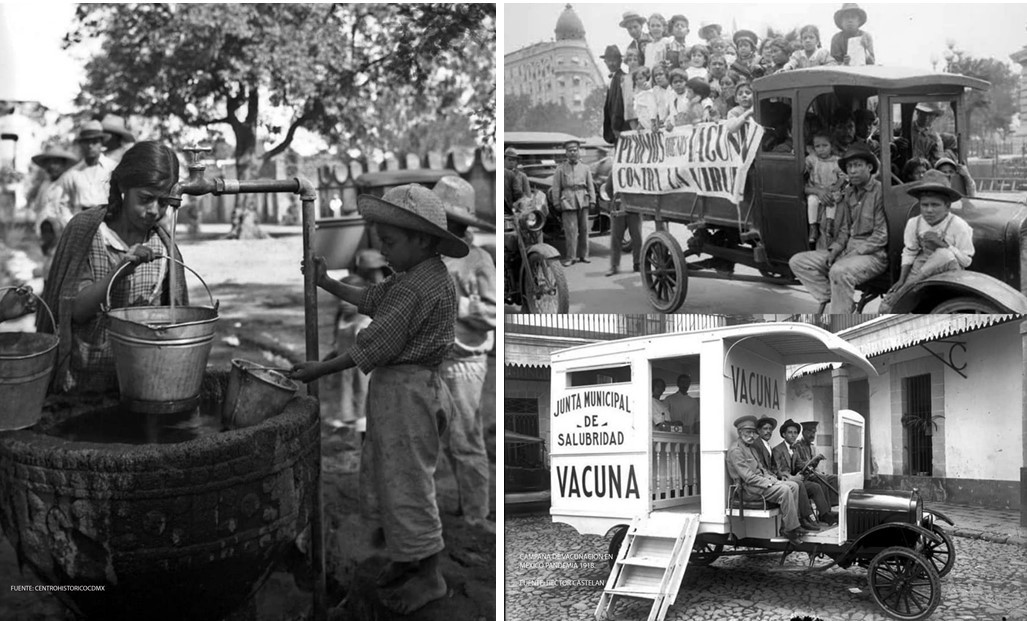 La precariedad en el abasto de agua y en las obras de drenaje propiciaron que en el país surgieran brotes de diversas enfermedades infectocontagiosas. Imágenes recuperadas de: DGCS-UNAM.