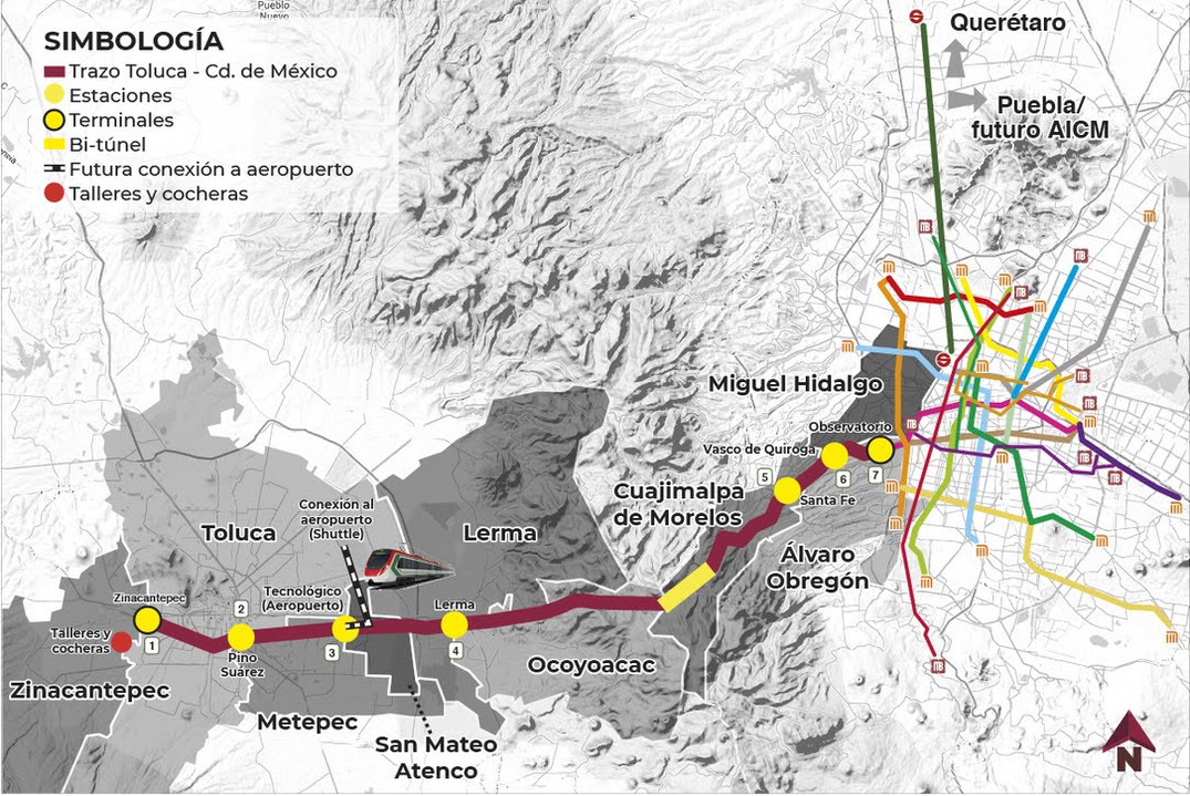 2Trazo del recorrido del Tren Interurbano.jpg Trazo del recorrido del Tren Interurbano con las siete estaciones finales entre el Estado de México y la ciudad capital. http://sct.gob.mx/index.php?id=4119
