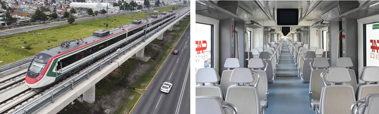3Cada uno de los trenes está formado por cinco amplios vagones .jpg Cada uno de los trenes está formado por cinco amplios vagones de grandes ventanales, asientos revestidos en parte de tela y una repisa superior para colocar bolsas y maletas. https://www.eluniversal.com.mx/preview/Y7YDV6NIXBC57DRTOWFFV3M4KU/ https://www.elsoldetoluca.com.mx/local/iniciaran-capacitaciones-finales-de-maquinistas-del-tren-mexico-toluca-2381021.html