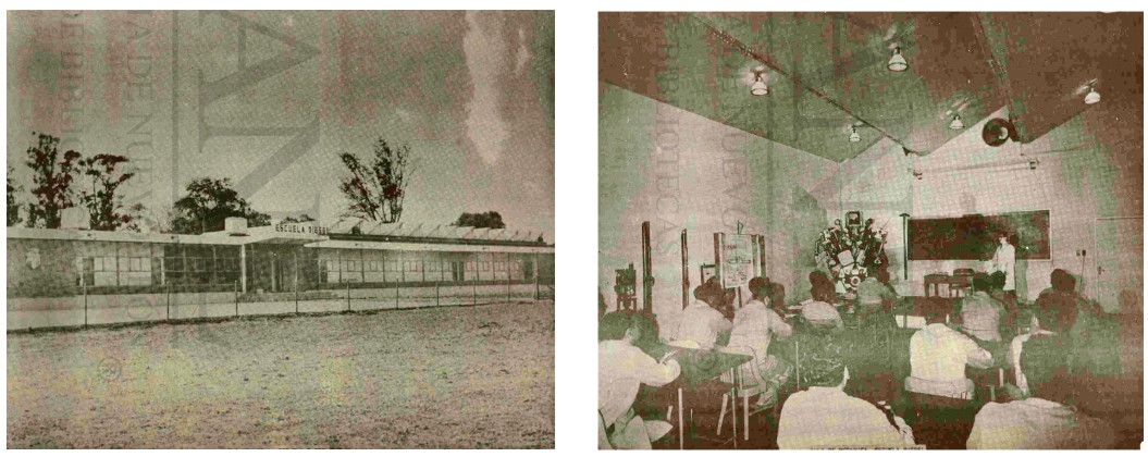 En uno de los salones de la Escuela Diesel de San Luis Potosi se impartían cursos de Mecanica.jpg En uno de los salones de la Escuela Diesel de San Luis Potosí se impartían cursos de Mecánica. Libro: Seminario de Ing. Mecánica.