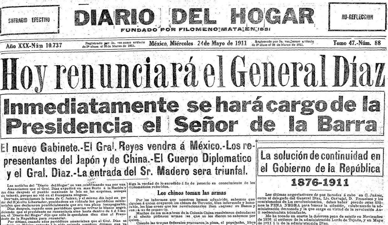 6 Fundado por Filomeno Mata.jpg Fundado por Filomeno Mata fue uno de los periódicos liberales de oposición más combativos contra la dictadura. En el siglo XX se convirtió en un refugio para periodistas perseguidos. Foto recuperada de: El Diario del Hogar.