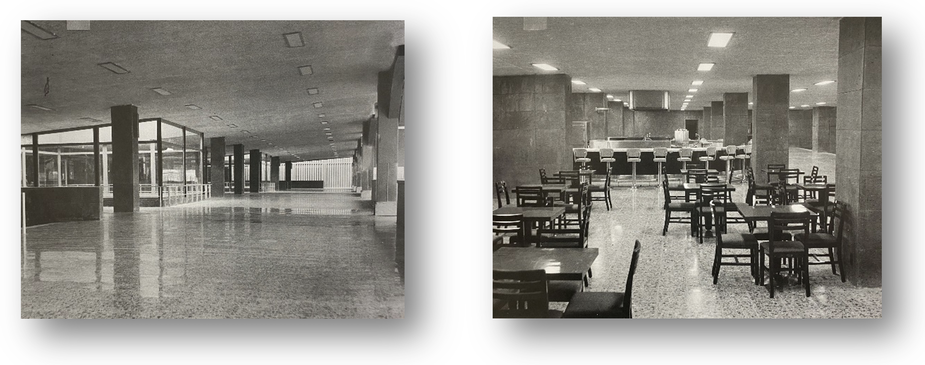 ESTACION CENTRAL DE PASAJEROS EN BUENAVISTA 06.png Amplios pasillos y un restaurante fueron parte de los espacios y servicios ofrecidos por la estación de Buenavista. Libro: Los ferrocarriles en la Ciudad de México. Movilidad y abastecimiento de una gran urbe 1860-1970.