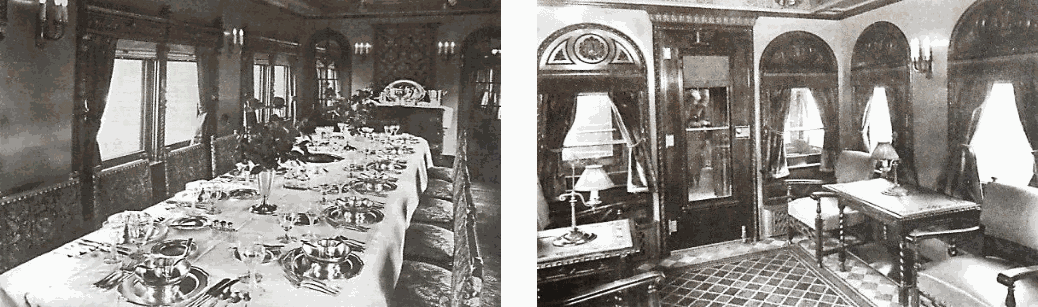 comedor.gif Comedor principal y Salón Azul o fumador. Libro: Tren Presidencial Olivo