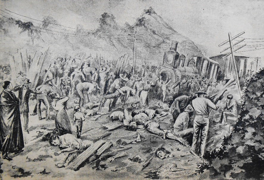 Muertos heridos y mutilados se observan en esta imagen del accidente ferroviario.jpg Muertos, heridos y mutilados se observan en esta imagen del accidente ferroviario en Temamatla, Estado de México de acuerdo con testigos presenciales. El Mundo.