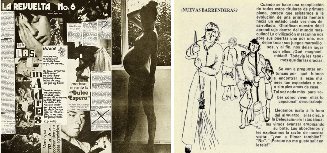 En sus páginas, la publicación feminista cuestionó la clasificación de algunas actividades como “propiedad exclusiva” de los hombres. Fotos recuperadas de: La Revuelta.
