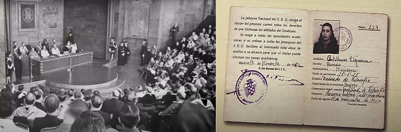 95 En compañía de la también escritora.jpg En compañía de la también escritora Dolores Castro, Rosario experimentó en el viaje a España, el poder de “la libertad” en mar abierto. Fotos recuperadas de los documentales: El hilo feminista y Descubriendo a Rosario Castellanos.