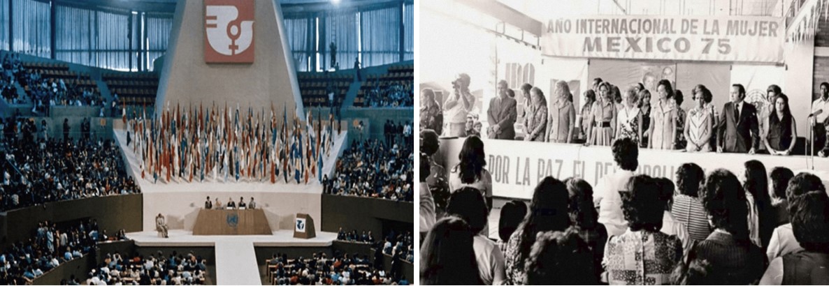 3 La Primera Conferencia Mundial del Año.jpg La Primera Conferencia Mundial del Año Internacional de la Mujer realizada en México en 1975 denunció la discriminación social y jurídica de las mujeres en todo el planeta. Fotos recuperadas de: El Tiempo y su Memoria.